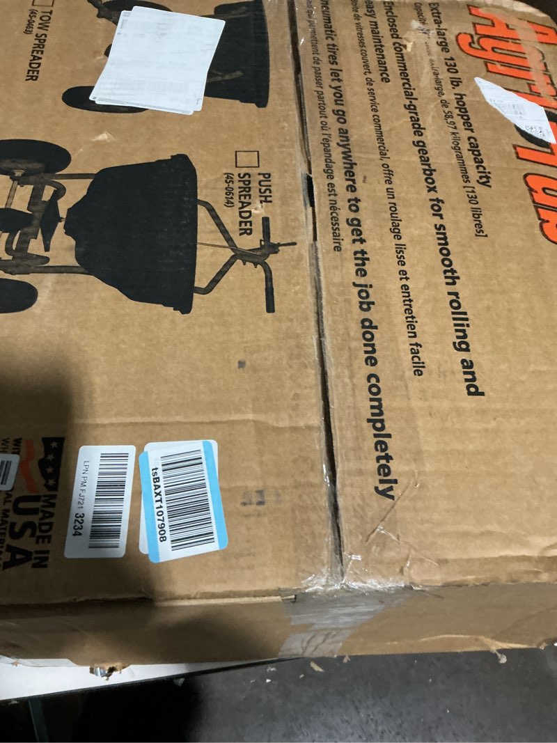 agri-fab 45-0614 130 lb. push lawn & garden broadcast spreader for seed,fertilizer,salt,ice melt; wa