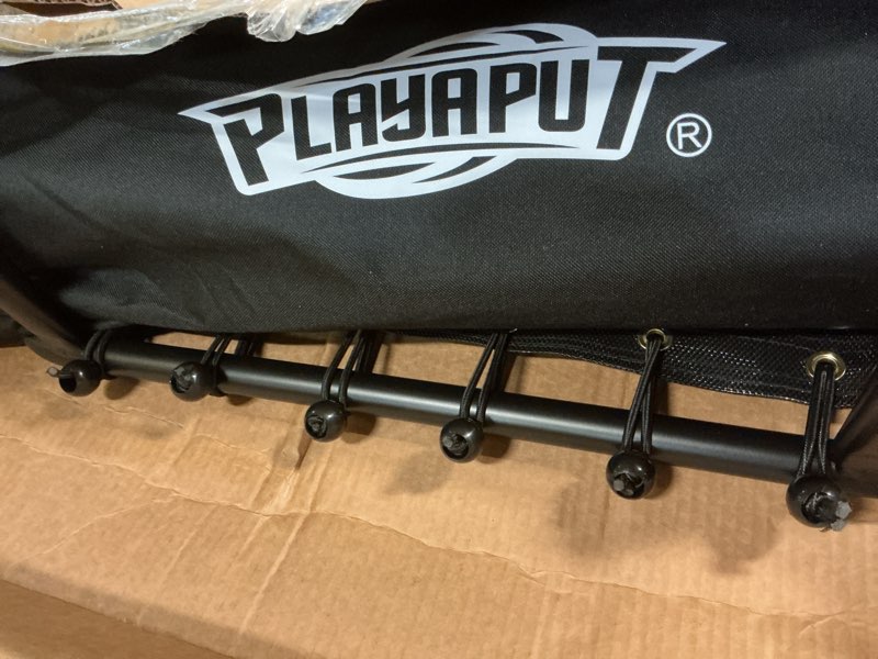 Condition photo showing As Is for playaput baseball soft toss with rebound mesh net - hold up 8 balls electric baseball training equipment, adjustable height & speed 6/8/10s pitching machine for coaches & players,portable carry bag