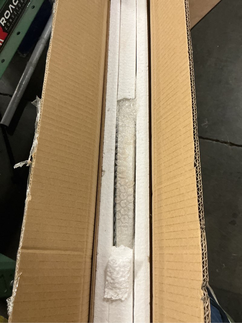 Condition photo showing New/Like New for 26 inch Round Mirrors for Wall Wood Circle Mirror with Carved Frame Rustic Accent Distressed Decorative for Living Room Bedroom Vanity Entryway Hallway Bathroom - White Leaf White 26"L x 26"W