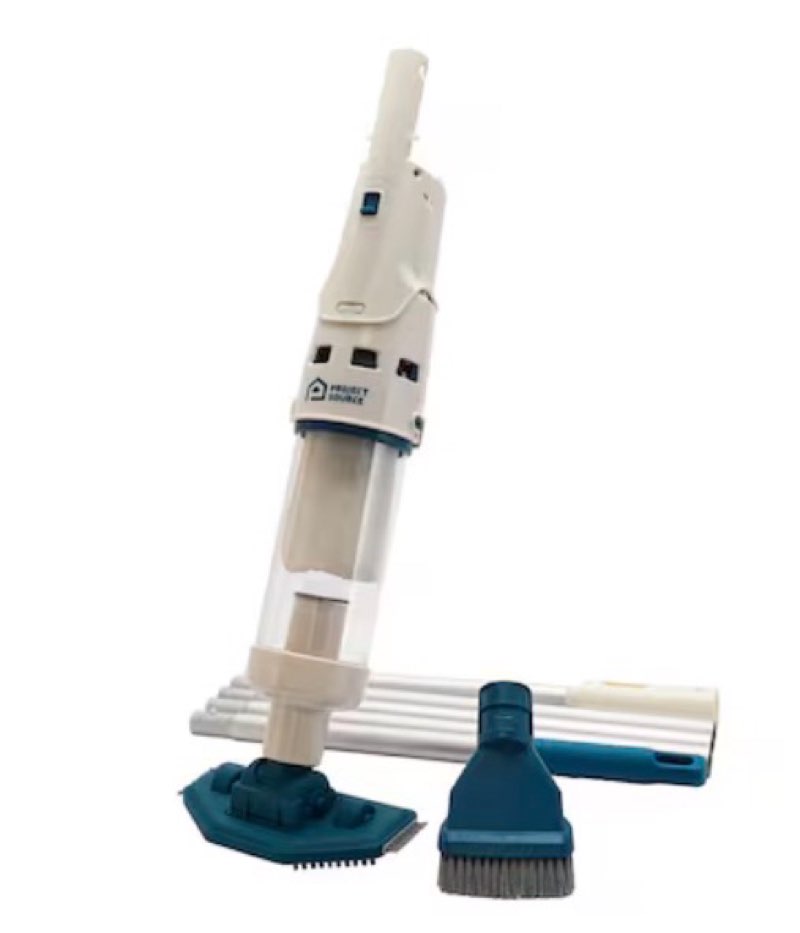 project source 7.5-inches handheld pool vacuum