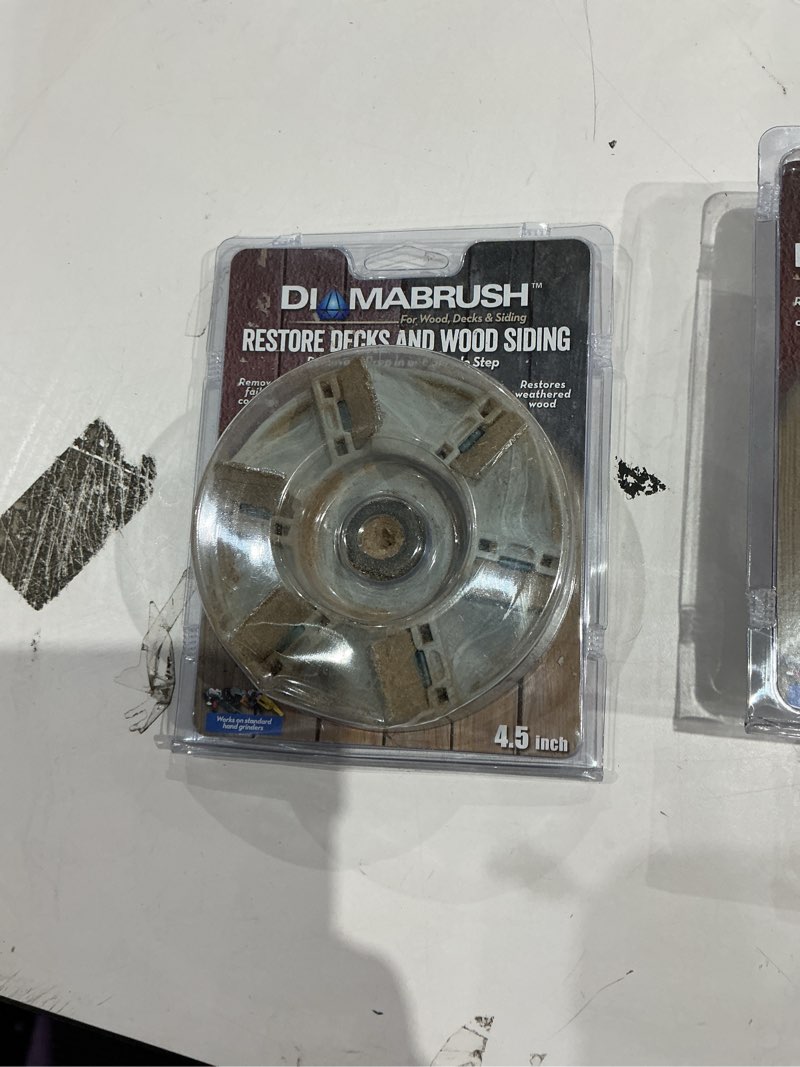 Condition photo showing As Is for diamabrush diamond grit 4-1/2-in grinding/sharpening wheel accessory