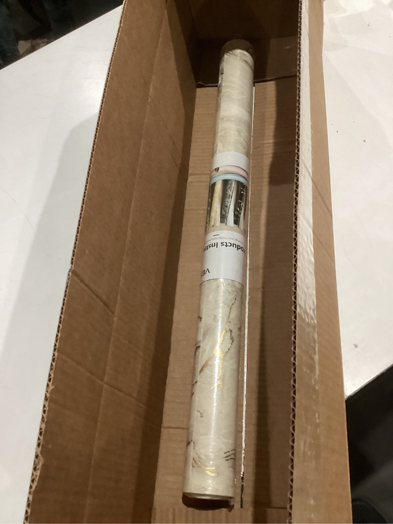 Condition photo showing Good Condition for veelike matte beige gold liquid marble contact paper for countertops waterproof peel and stick countertops 24''x118'' self adhesive vinyl marble wallpaper for kitchen bathroom counter top covers 24" x 118"