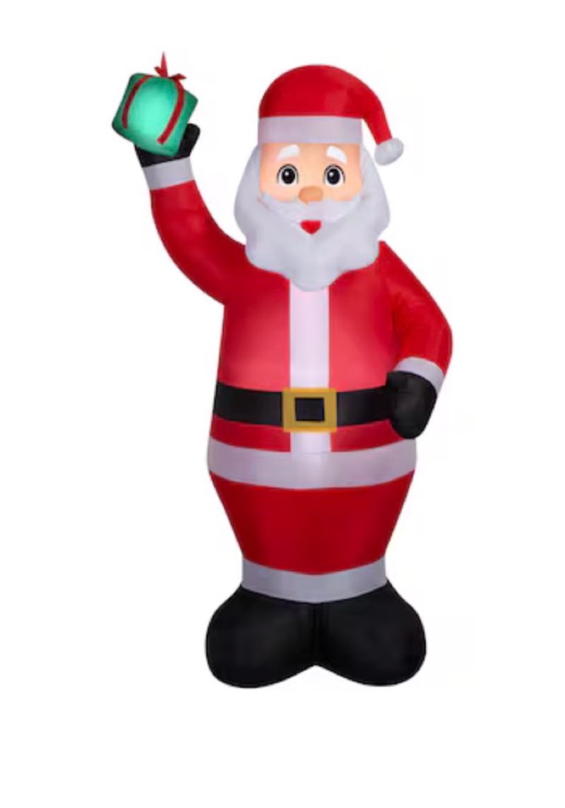 holiday living 7-ft lighted santa christmas inflatable