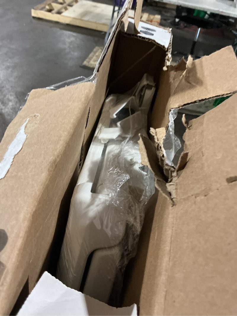 Condition photo showing As Is for kohler 4636-rl-0 cachet readylatch elongated toilet seat slow close, soft close toilet seat quiet lid, contoured grip-tight bumpers installation hardware, apartment essentials, white white elongated ready latch