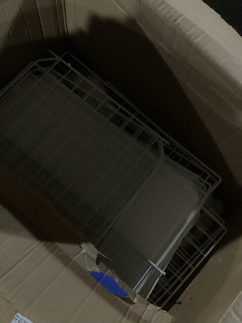 Condition photo showing As Is for REGILLER 5-Wire Shelving Metal Storage Rack Adjustable Shelves, Standing Storage Shelf Units for Laundry Bathroom Kitchen Pantry Closet (similar)