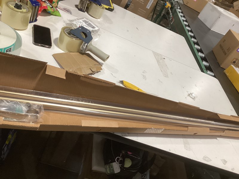 Condition photo showing New/Like New for Ivilon Window Curtain Rod Decorative End Cap Design, 1 Inch Rod, 72 to 144 Inch. Warm Gold 72" to 144" Warm Gold