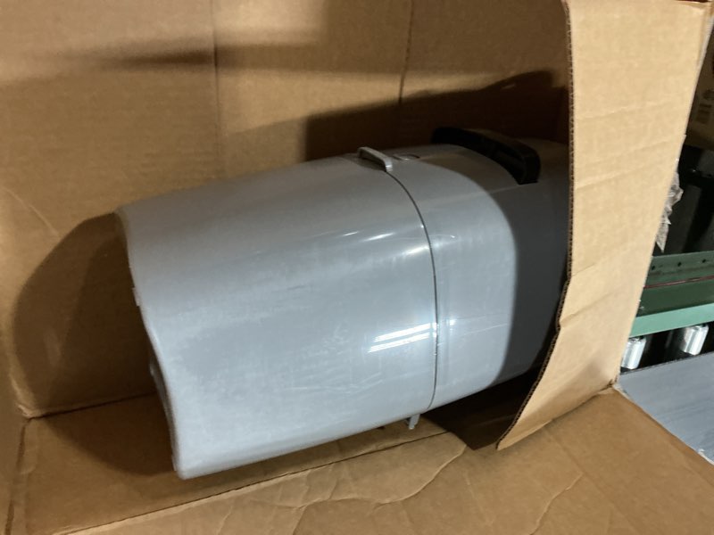 Condition photo showing As Is for Litter Genie Standard Pail (Silver) | Cat Litter Box Waste Disposal System for Odor Control | Includes 1 Square Refill Bag Litter Genie Pail - Silver