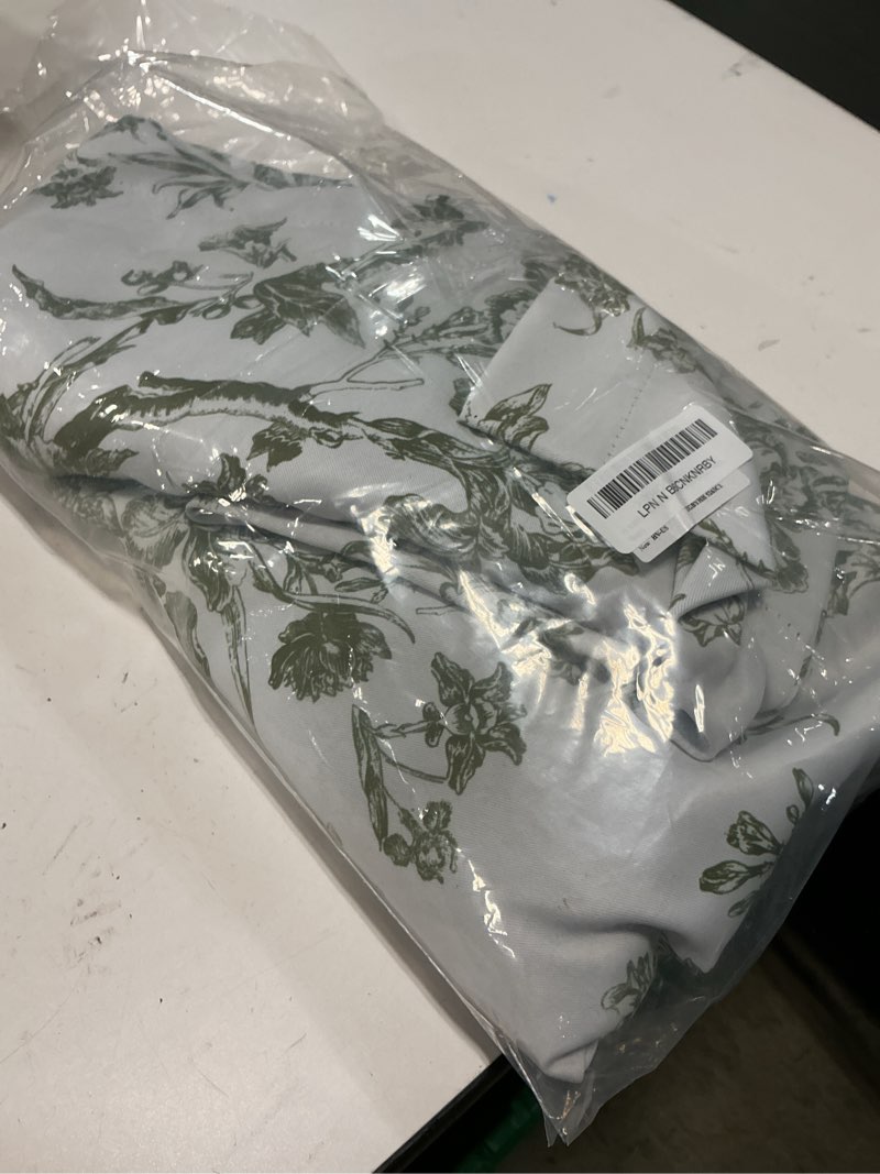 Condition photo showing Good Condition for h.versailtex blackout curtains 63 inch length 2 panels set, floral print drapes farmhouse for living room, grommet room darkening curtains vintage boho window treatment(2 panels, sage) 52"w x 63"l (pack of 2) sage