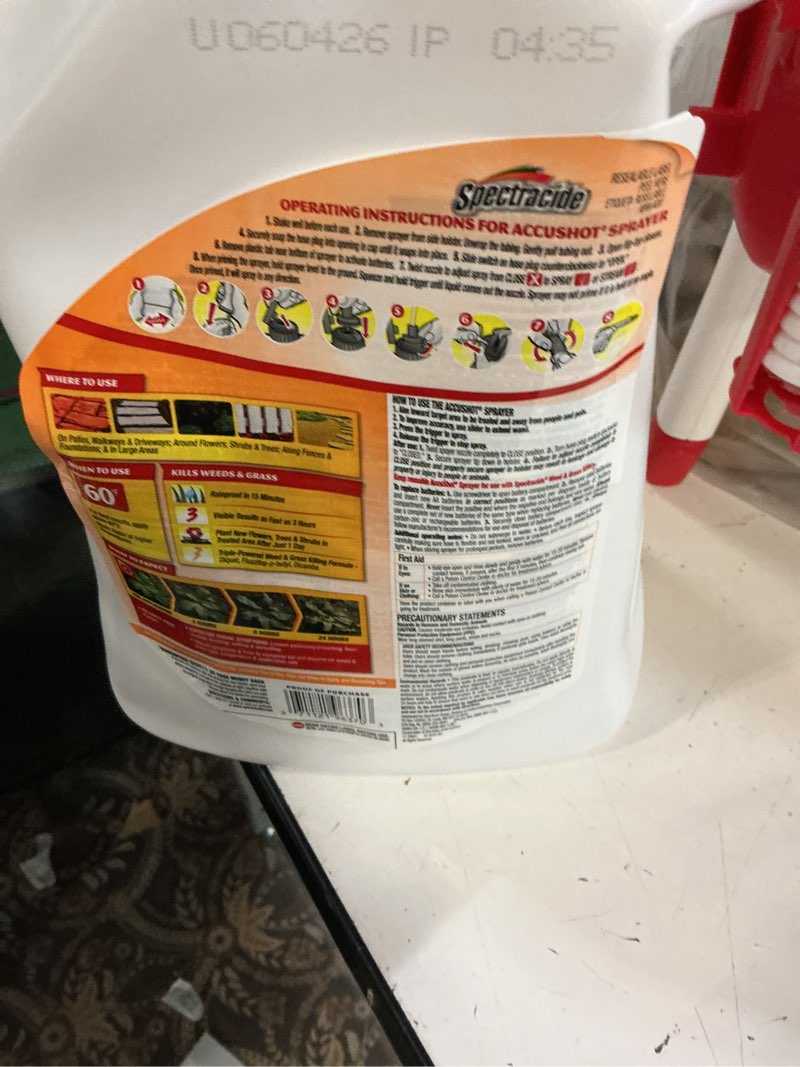 Condition photo showing As Is for spectracide accushot sprayer 1.3-gallon (s) ready to use weed and grass killer