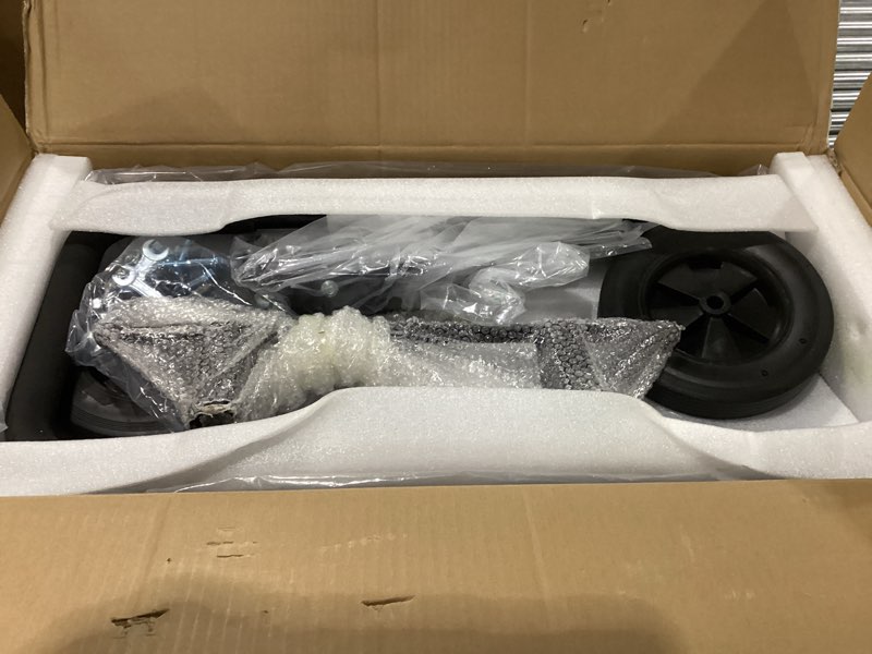 Condition photo showing New/Like New for Snow Shovel Pusher, 29.13-inch Metal Snow Pusher with Wheels for Driveway, Adjustable Angle and Height Snow Pusher Shovel for Sidewalks, or Parking Lots