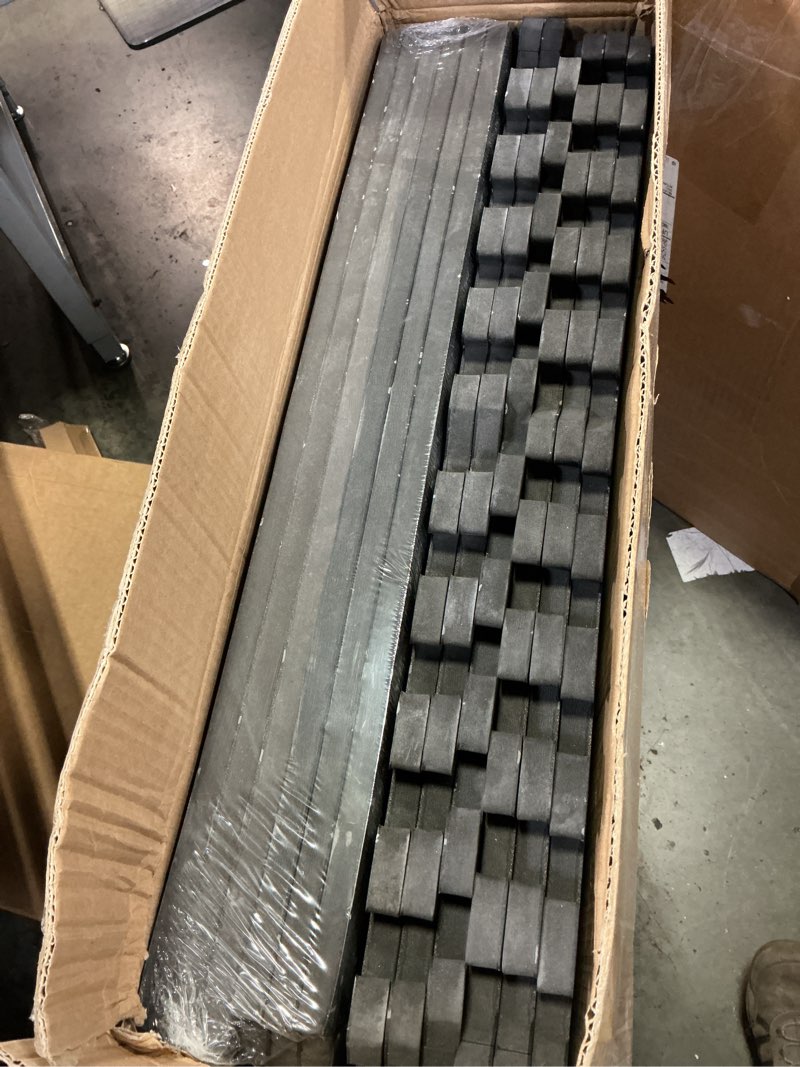 Condition photo showing Good Condition for PRAISUN 0.6" Thicker Rubber Top Gym Flooring for Home Gym, 12 Pcs 48 Sq Ft Workout Mats, Exercise Mat, Interlocking Rubber Floor Mats with High Density EVA Foam for Garage, 24 x 24in, Black/Grey 12 Tiles (48 Sq Ft) Black/Grey
