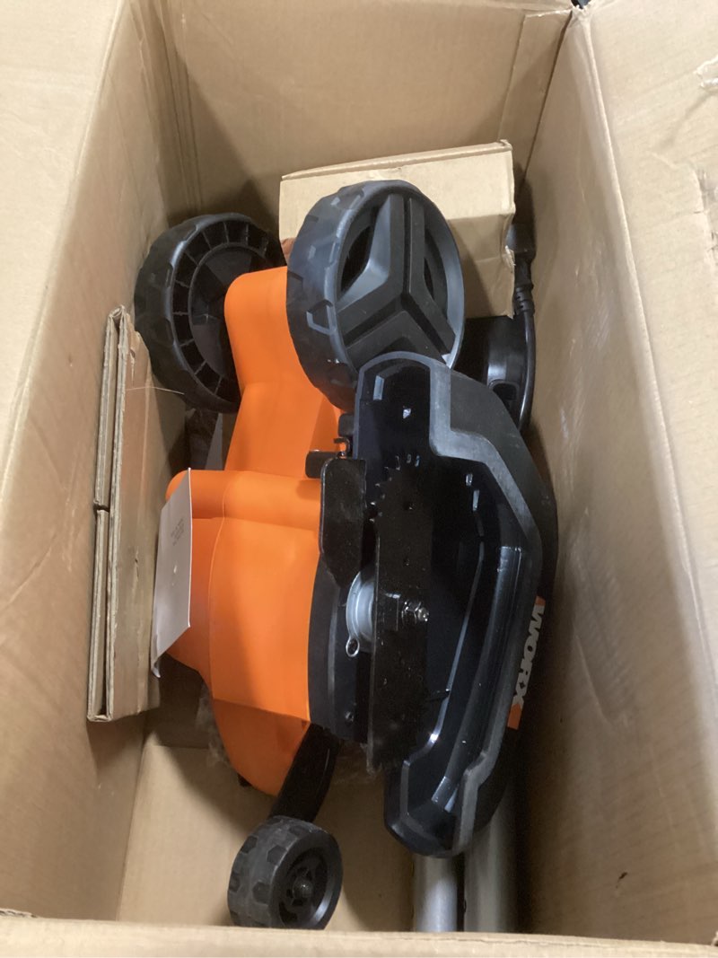 Condition photo showing As Is for WORX WG896 12 Amp 7.5 Inch Corded Electric Lawn Edger & Trencher, Orange and Black