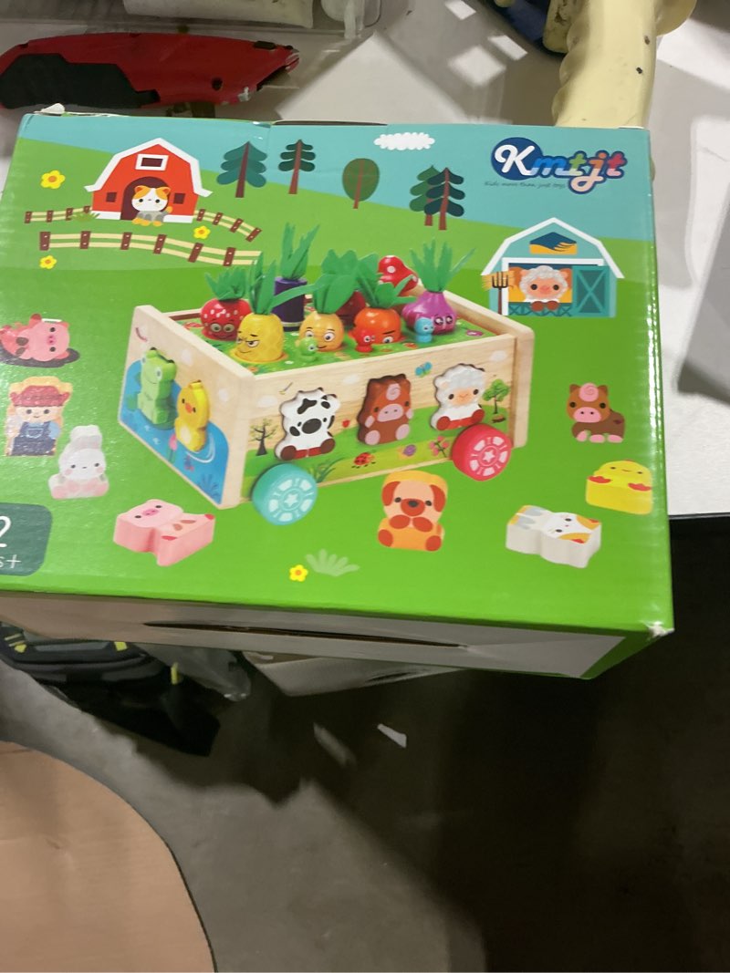 Condition photo showing Good Condition for toddler montessori wooden farm toys | babies 12-18 months toy with game map for 1 2 3 year old boys girls | 1st first birthday gifts for 1-2 years | wood learning educational toys fine motor skills
