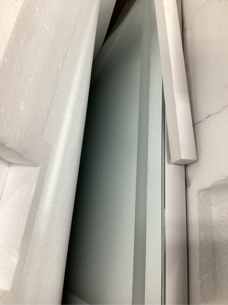 Condition photo showing Good Condition for hasipu vanity mirror with lights, 35.4" x 23.6" led makeup mirror, light up mirror with 10x magnification and phone holder, usb charging port, smart touch 3 colors dimmable (white) white 35.4"l x 23.6"w
