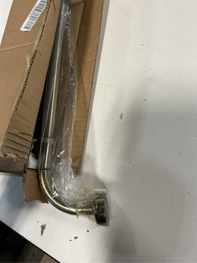 Condition photo showing Good Condition for antique bronze disc curtain rods, 48-84 inches window curtain rod,adjustable room darkening drapery rod with aluminum finials and brackets,wrap around design 48-84" antique bronze