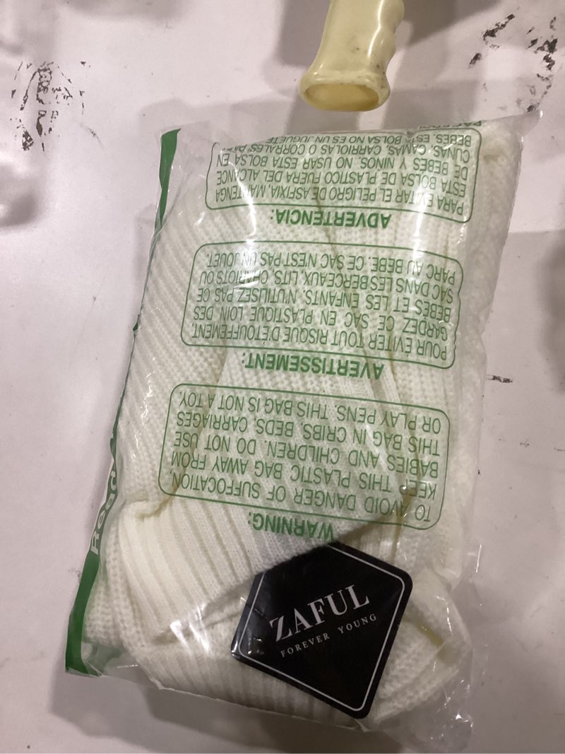 ZAFUL Women's Cropped Turtleneck Sweater Lantern Sleeve Ribbed Knit Pullover Sweater Jumper (2-White