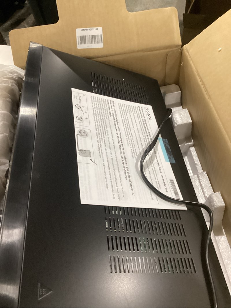 Condition photo showing As Is for NOT TESTED Sony STRDH190 2-ch Home Stereo Receiver with Phono Inputs & Bluetooth Black Stereo Receiver Receiver