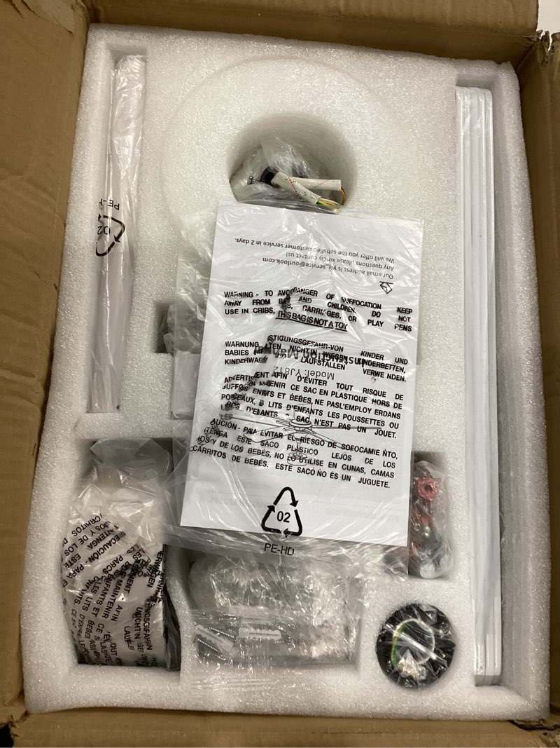 Condition photo showing Good Condition for YOUKAIN Ceiling Fans with Lights, 42 Inch White Ceiling Fan, Smart Ceiling Fan Remote & APP Control, Reversible Blades, Modern Outdoor Ceiling Fans for Living Room, Bedroom, 42-YJ812-WH White (with Light) 42inch