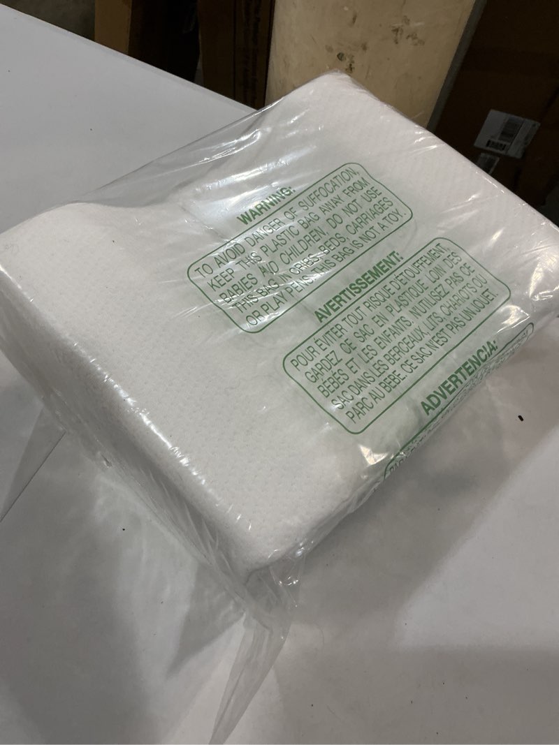 Condition photo showing New/Like New for everlasting comfort memory foam knee pillow for side sleepers – sciatica pain relief pillow, removable strap support – leg pillows for sleeping alignment, knees, back & hip cushion white standard