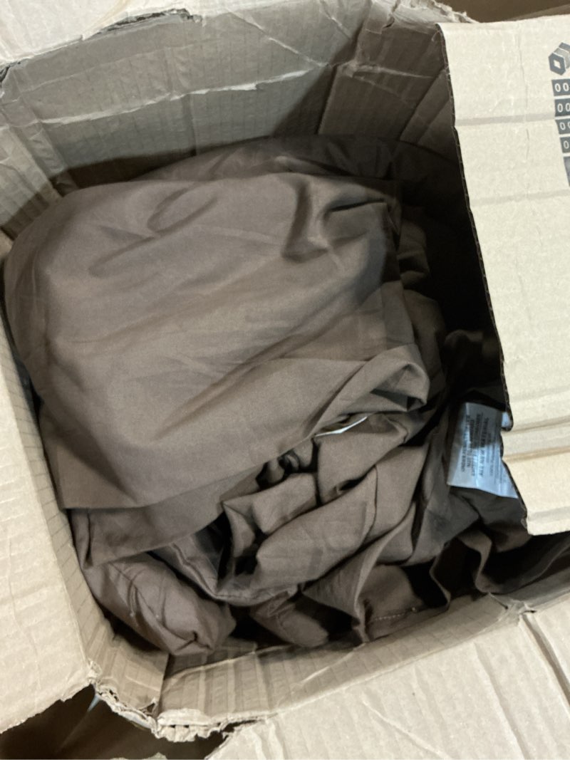 Condition photo showing As Is for Luxlovery Brown Comforter Set Men King Mocha Bedding Comforter Set King Size Chocolate Color Solid Soft Breathable Blanket Quilts Chestut Brown Bedding Set King Size 1-brown King