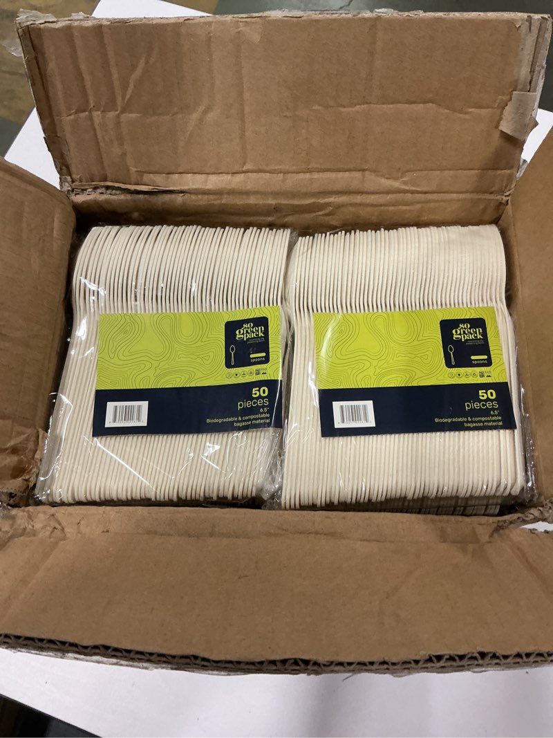 Condition photo showing New/Like New for So green pack 1000 pieces spoon