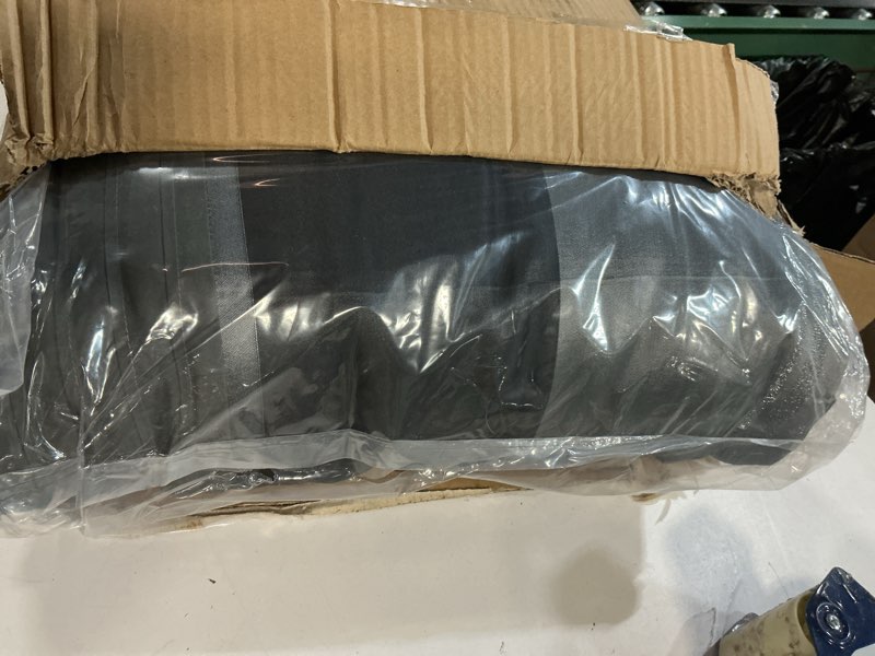 Condition photo showing As Is for Similar GrandLinen - 7-Piece Queen Size Chenille/Woven Jacquard Bedding Grey/Gray Silver Stripe 94X92 Comforter Set Bed in a Bag