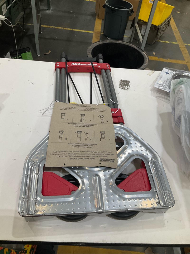 Condition photo showing Good Condition for milwaukee collapsible folding hand truck 150 lb