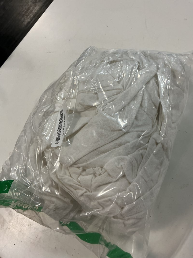 Condition photo showing Good Condition for romanstile ruffle rectangle tablecloth - 60 x 120 inch farmhouse vintage washable cotton decorative table cloth with flounces trim for dinner, party, and outdoor, white white 60" x 120" (rectangular)