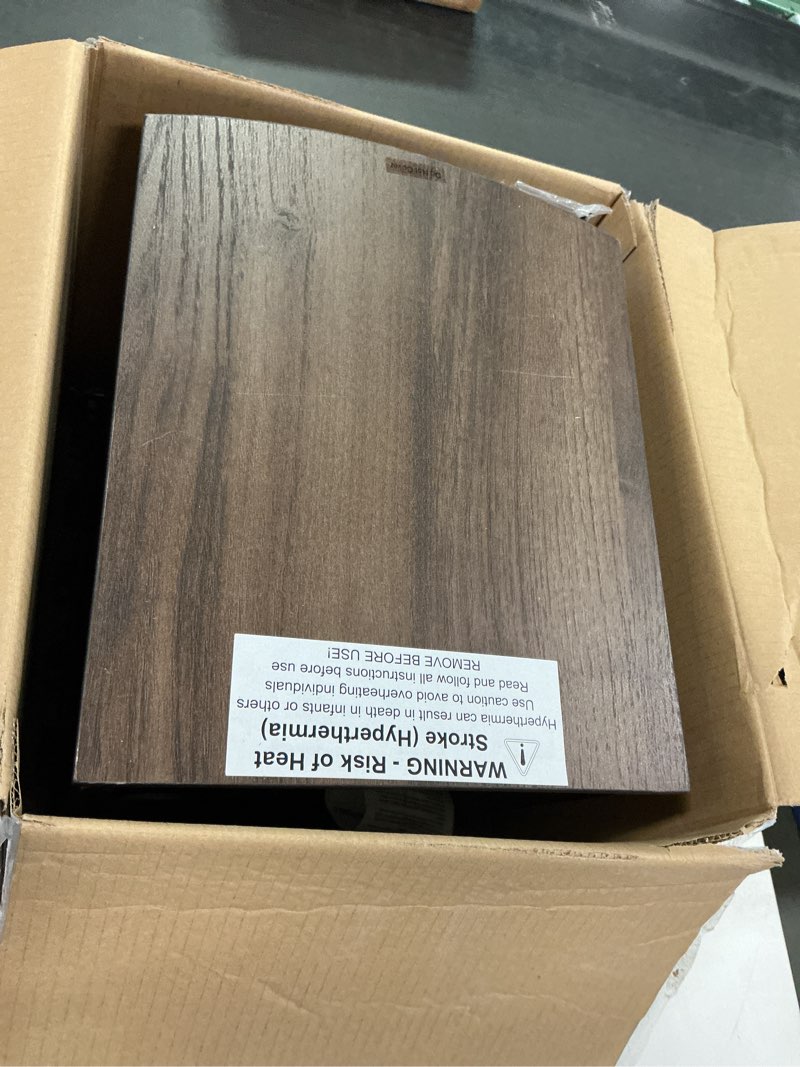 Condition photo showing As Is for GUTILITECH Infrared Wood Cabinet Heater With Adjustable Thermostat Utilitech RN24083104JK 1500 -Watt Infrared quartz Cabinet Indoor