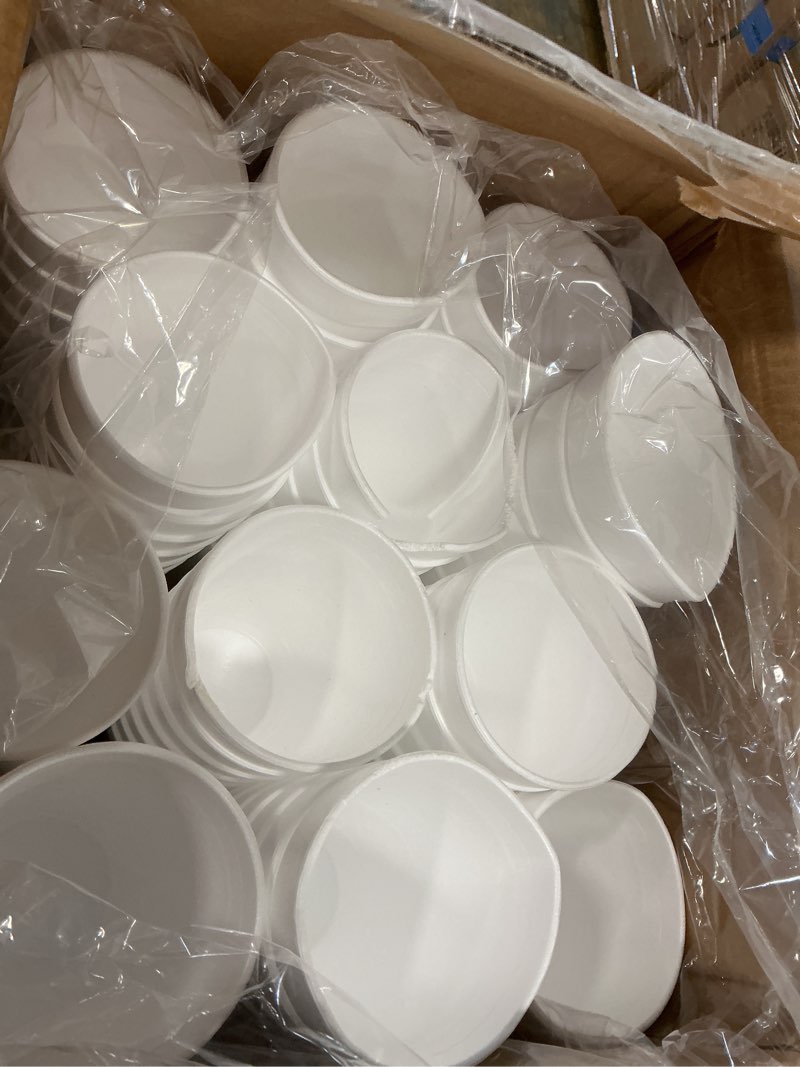 Condition photo showing As Is for Concession Essentials 16oz Disposable White Foam Cups - Pack of 100ct Foam-16oz-Pack of 100ct