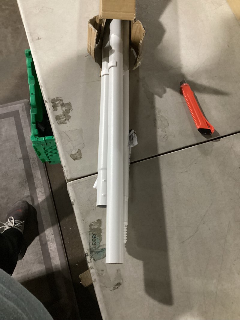 Condition photo showing Good Condition for allzone mechanical lock tension curtain rod for renters & apartment upgrades, 40 to 121 inch, no-drill no-slip tension rod hold up to heavy drapes, perfect for window, bathroom, patio & room divider white 40-121 inches