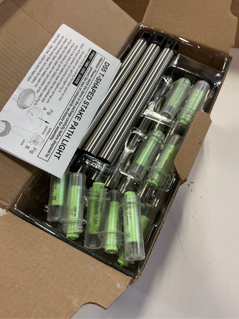 Condition photo showing New/Like New for solar outdoor lights, 10 pack waterproof stainless steel solar stake lights for pathway garden yard path walkway driveway lawn patio outside decor, cool white