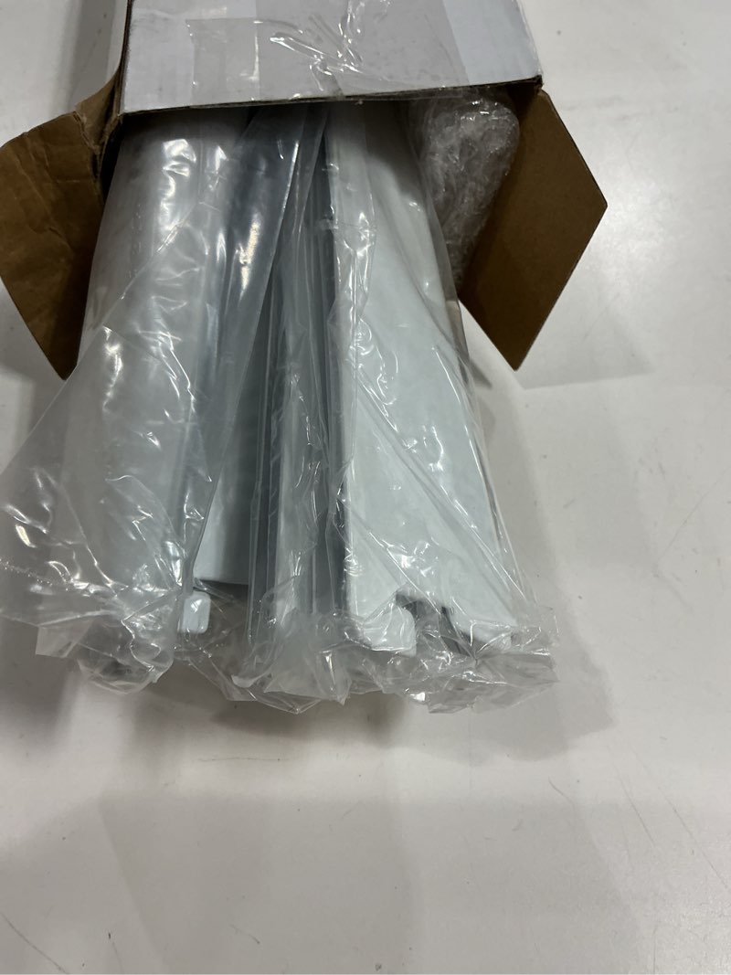 Condition photo showing Good Condition for Yalikop 10 Pack Adjustable Shelf Brackets for Double Track System Closet Organization Heavy Duty Wire Shelf Brackets(White,14.5 Inch) 14.5 Inch White