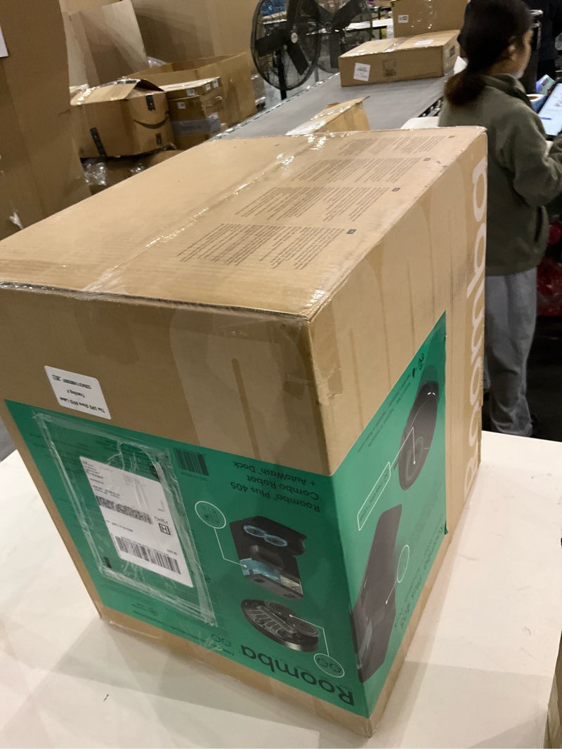 Condition photo showing As Is for iRobot Roomba Plus 405 (G185) Combo Robot Vacuum & Mop with AutoWash Dock - Spinning Mop Pads, Self-Empties, Pad Washing & Drying, Self-Cleaning, Pad-Lift, LiDAR Navigation