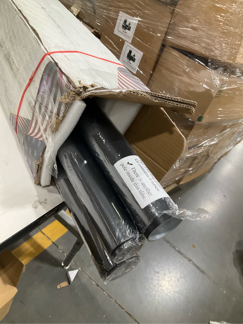 Condition photo showing Good Condition for 25ft heavy duty flag pole kit, real 11 gauge aluminum, 2.4" large bottom tube, true glory edition,in ground flagpole for outside house,residential & commercial, gift box packaging-120mph wind tested 25ft black