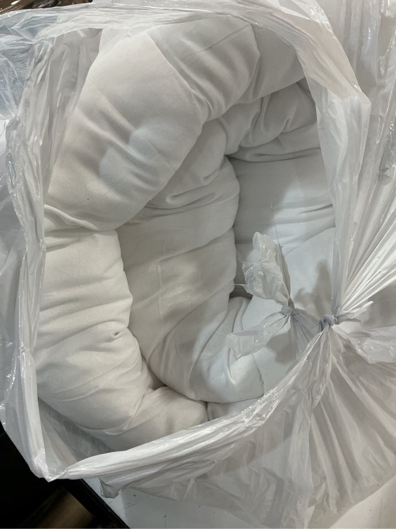 Condition photo showing As Is for abene twin size mattress topper for back pain relief, extra thick mattress pad pillowtop, soft plush mattress cover bed topper with deep pocket, overfilled down alternative filling, white white twin