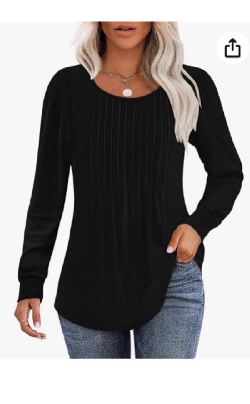 Yincro Women's Long Sleeve Shirts Fall Tunic Tops Dressy Casual Blouses Small Beige