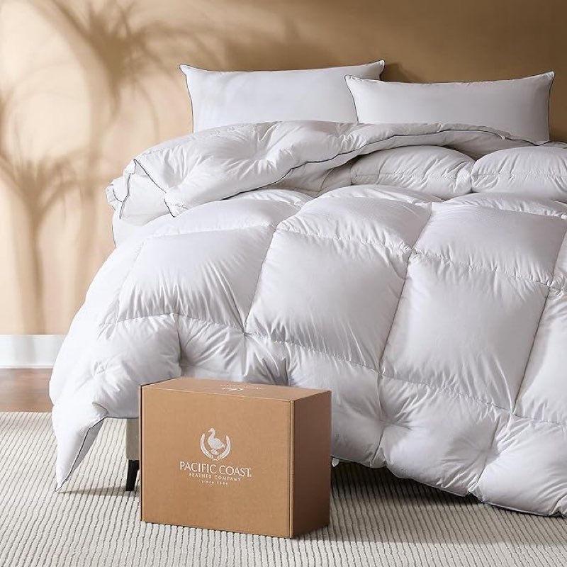 pacific coast comforter king size, filled in white goose down bedding comforter king size?all season white luxury hotel fluffy duvet insert, 106"x90