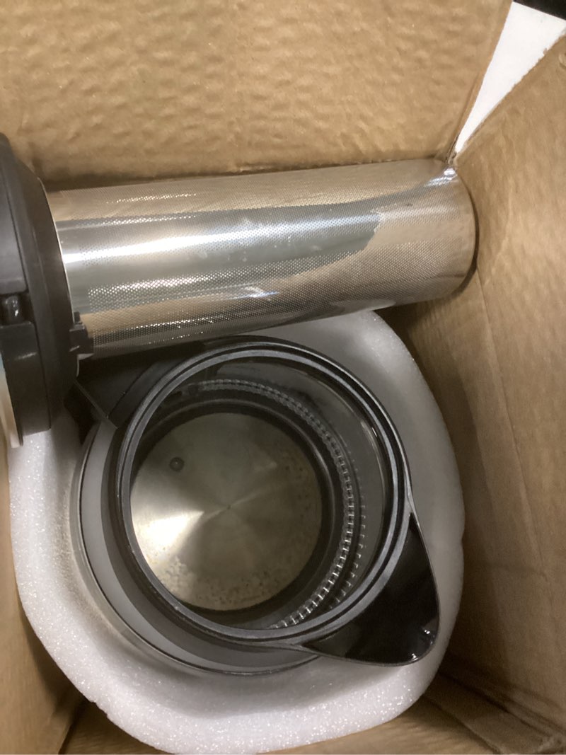 Condition photo showing As Is for Chefman Electric Kettle with Temperature Control, 5 Presets LED Indicator Lights, Removable Tea Infuser, Glass Tea Kettle & Hot Water Boiler, 360° Swivel Base, BPA Free, Stainless Steel, 1.8 Liters 1.8L - Temperature Control