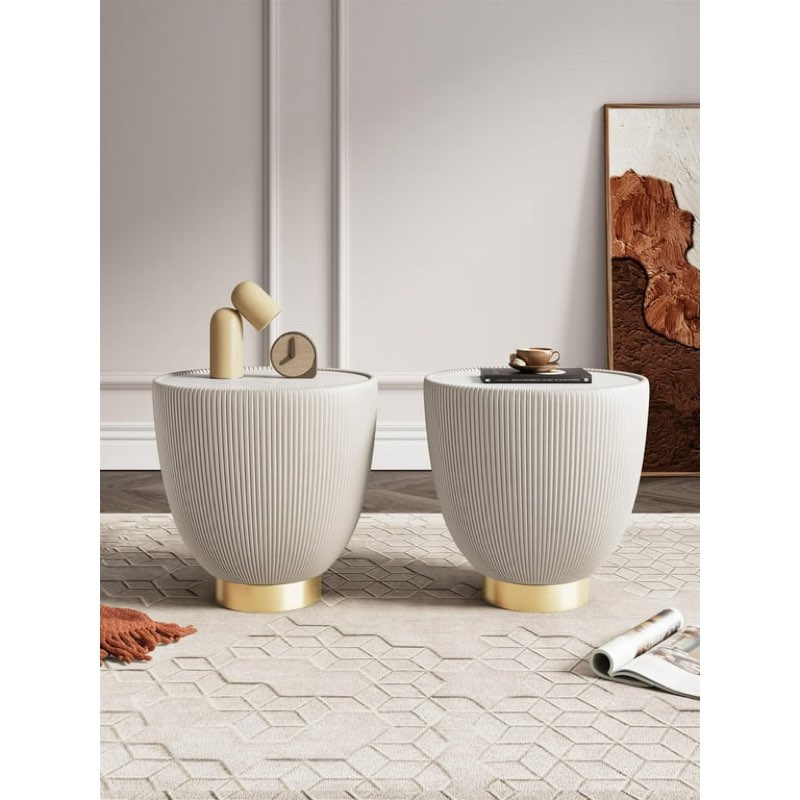 Anderson end table 2.0 in cream