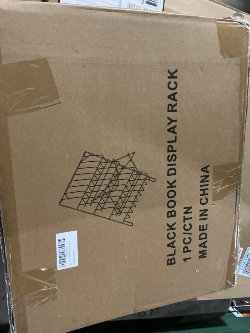 Condition photo showing Good Condition for Wire Magazine Rack with 4 Open Tiers Book Signing Rack Tabletop Display Stand Holds Both Magazines and Brochures Display Rack Wire - Black