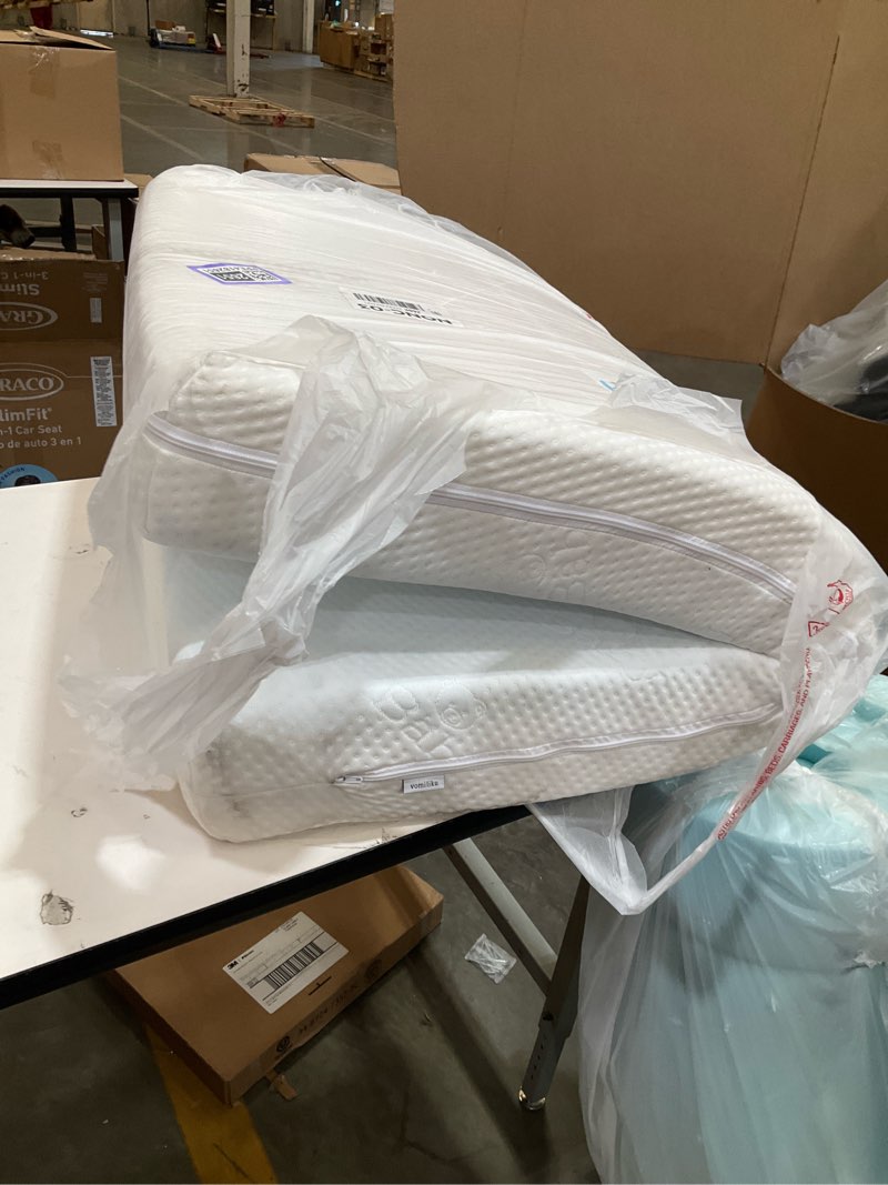 Condition photo showing Good Condition for crib mattress, dual sided memory foam baby toddler bed mattress, 52" x 27.6" x 5.5" mattresses for baby toddler, fits standard cribs&toddler beds white