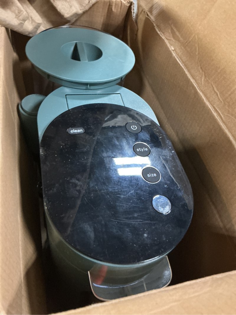 Condition photo showing As Is for Ninja Pods & Grounds Specialty Single-Serve Coffee Maker, K-Cup Pod Compatible, Built-In Milk Frother, 6-oz. Cup to 24-oz. Travel Mug Sizes, Iced Coffee Maker, 1550 watts, Sage Green, PB051SG Standard Sage Green