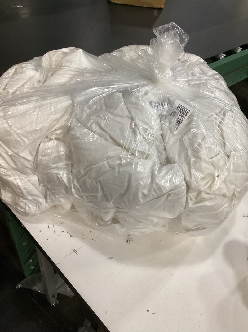 Condition photo showing As Is for lightweight premium down alter king white (quince) 
