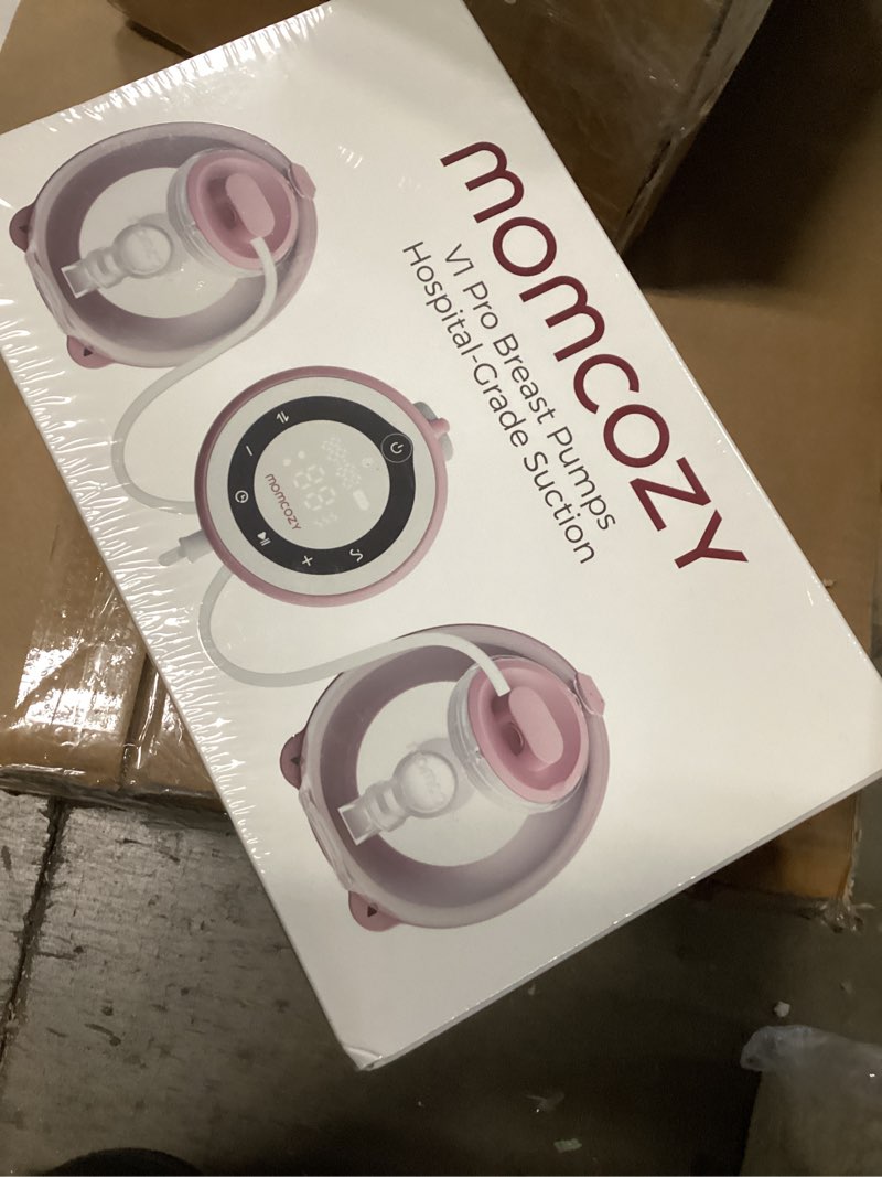 Condition photo showing New/Like New for Momcozy Breast Pump V1 Pro Hospital-Grade, Hands-Free & Portable Wearable Pump, Upgraded Electric Pump with 3 Fine-Tuned Rhythms|15 Levels, Come with Leak-Proof DoubleFit Flange, Cozy Red. v1 pro Cozy Red