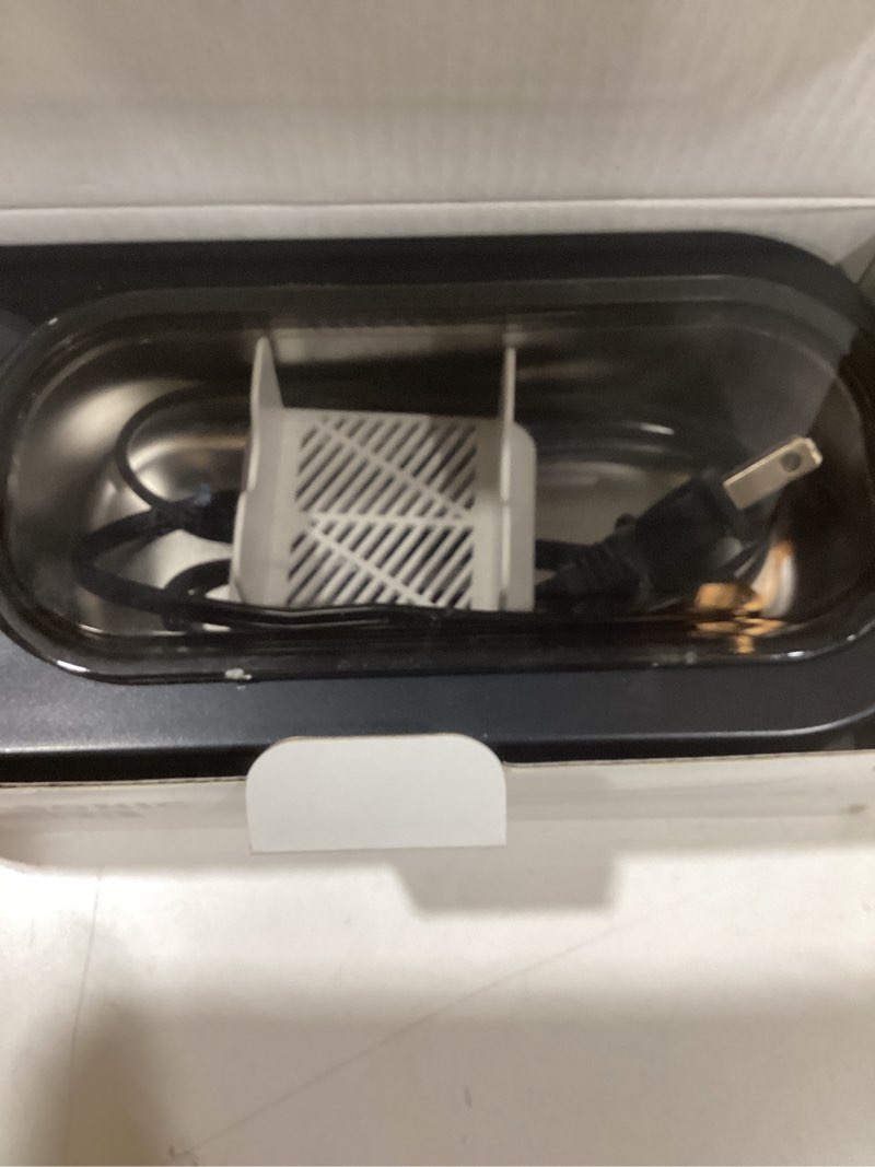 Condition photo showing Good Condition for Ultrasonic Jewelry Cleaner Machine: 48KHz Ultra Sonic Cleaner for Jewelry,Eyeglass,Rings,Watch Band,Dentures,with Dual Cleaning Modes,350ML 304 Stainless Steel Tank,Gift for Wife,Mom,Daughter Black