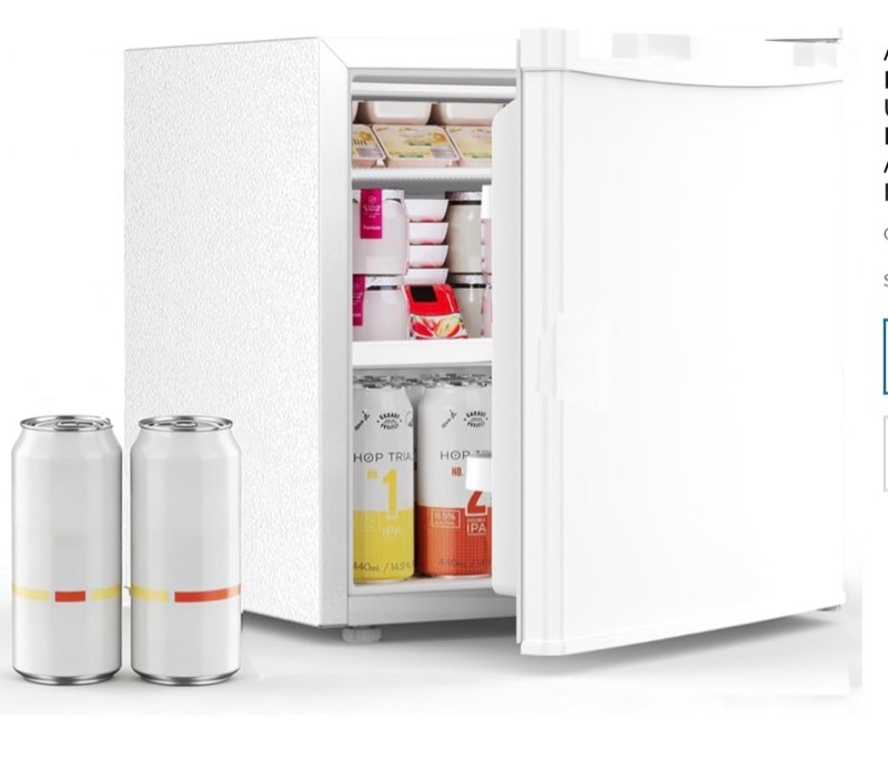 electactic 1.7 cu.ft mini fridge with freezer, compact refrigerator, single reversible door, ultra q