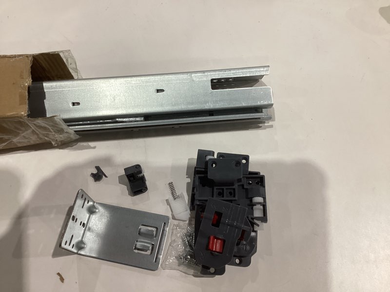 Condition photo showing As Is for homdiy 1 Pair 18 Inch Undermount Soft Close Drawer Slides, Bottom Mount Drawer Slides Full Extension Concealed Rails Track with 3D Adjustable Locking Device and Rear Mounting Brackets,100 LB Capacity 18 Inch 1 Pair