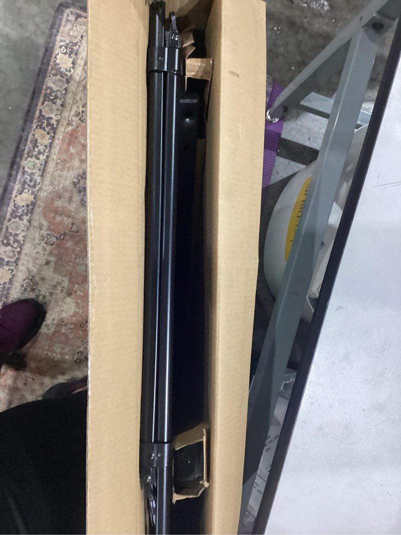 Condition photo showing As Is for summer infant metal banister & stair safety baby gate, 31'-46' wide, 32.5' tall, banister & wall mount, black black baby gate