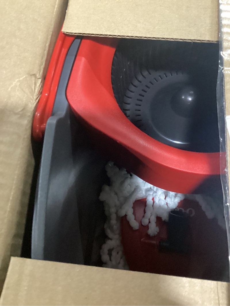 Condition photo showing As Is for O-Cedar Easywring Microfiber Spin Mop & Bucket Floor Cleaning System with 3 Extra Refills Spin Mop Bucket with 3 Extra Refills